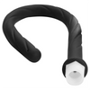 Black silicone handheld bidet sprayer with a white nozzle