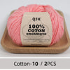100% Organic Cotton Yarn for Knitting and Crocheting (2-Pack)
