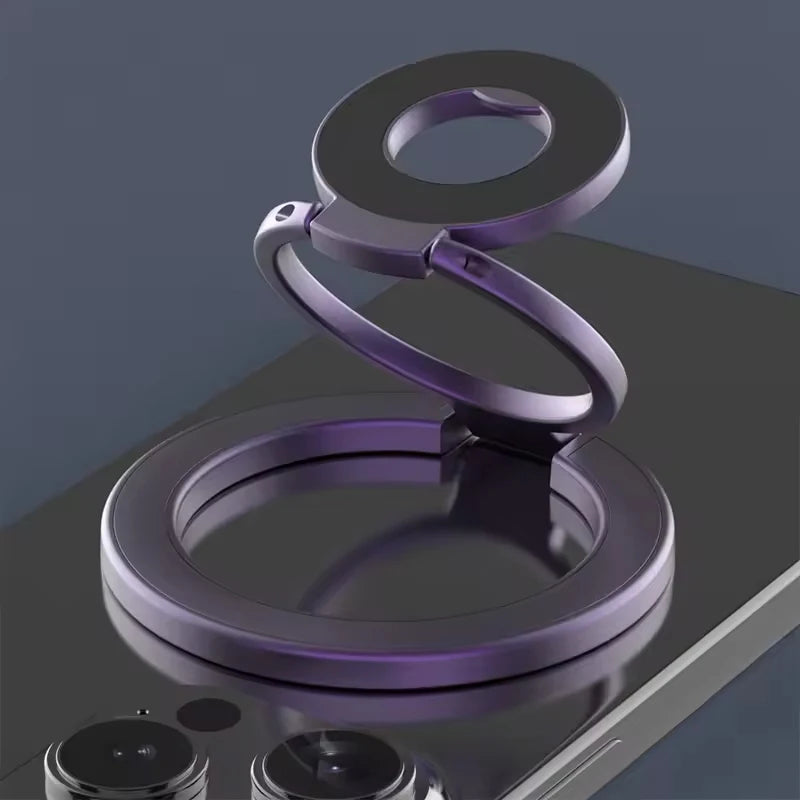 Double-Sided Magnetic Phone Ring Holder with Kickstand
