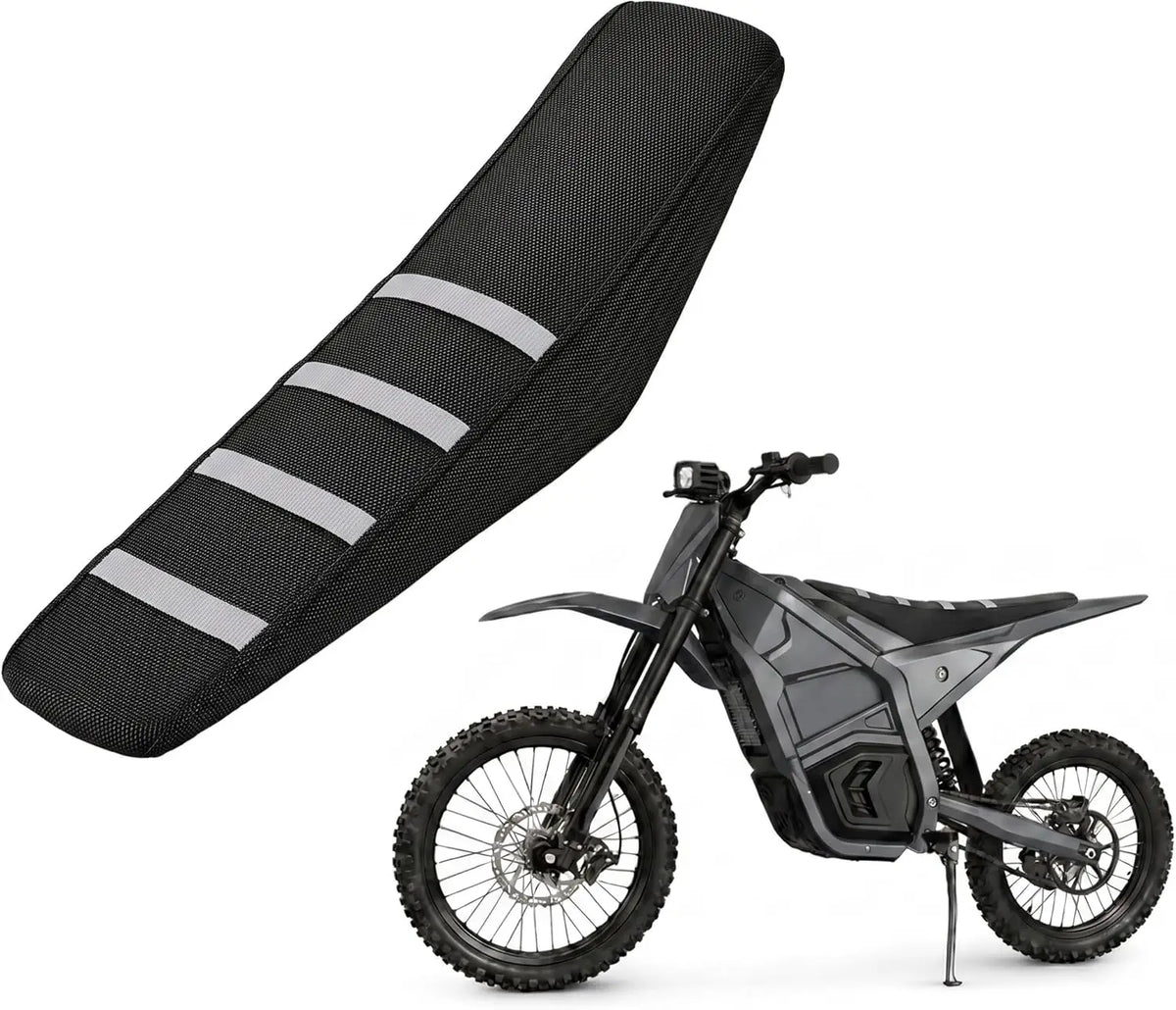 Black waterproof non-slip seat cover for a Yozma IN10 electric bike.