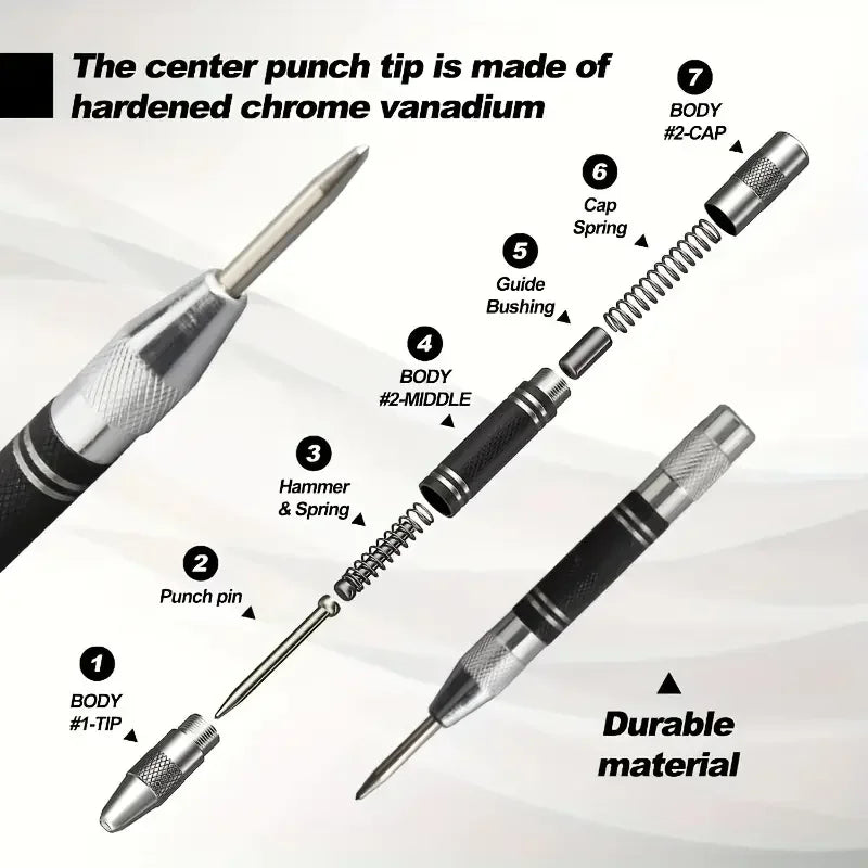 Automatic Center Punch with Spring-Loaded Mechanism