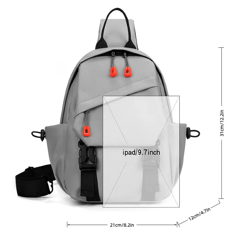 Men's Multi-Pocket Outdoor Chest Bag for Cycling and Hiking