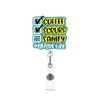 Sparkling Acrylic Retractable Badge Reel with Clip