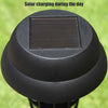 A black solar panel mounted on a device for solar charging during the day.