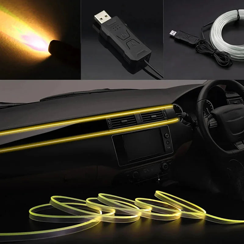 USB Fiber Optic RGB Ambient Light Strip with App Control