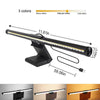 A USB powered anti-glare monitor light bar shown in three color options: warm white, natural white, and cold white.