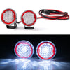 A set of two bright LED spotlights or headlights for RC crawler trucks