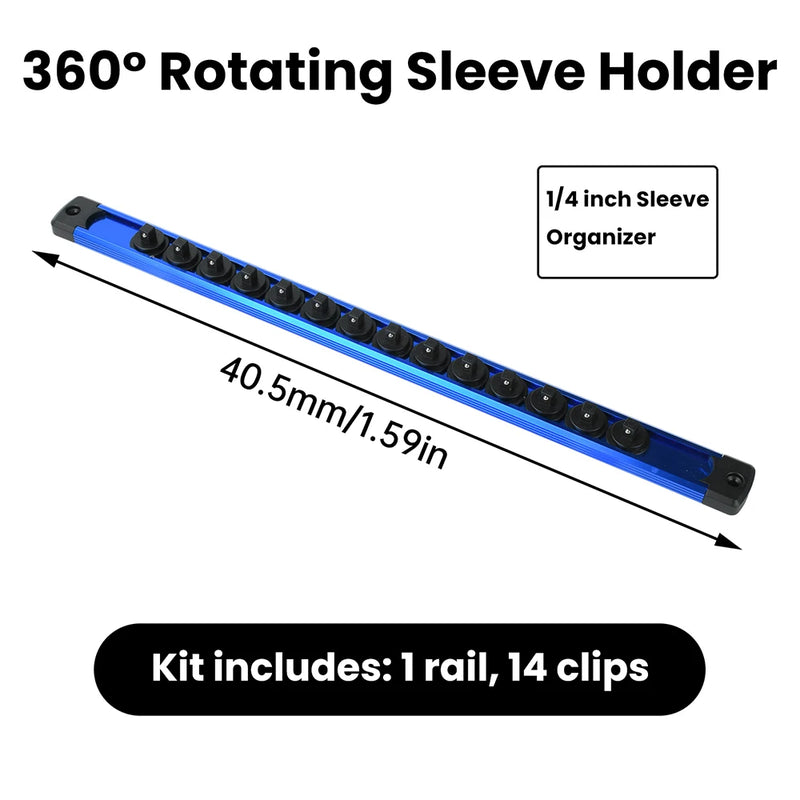 360° Swivel Magnetic Socket Organizer Rack