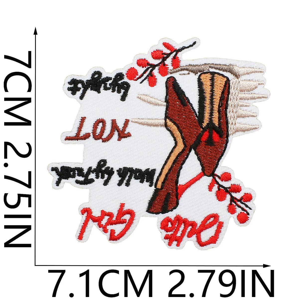 Embroidered patch featuring the Delta Sigma Theta 1913 symbol in brown and red thread.