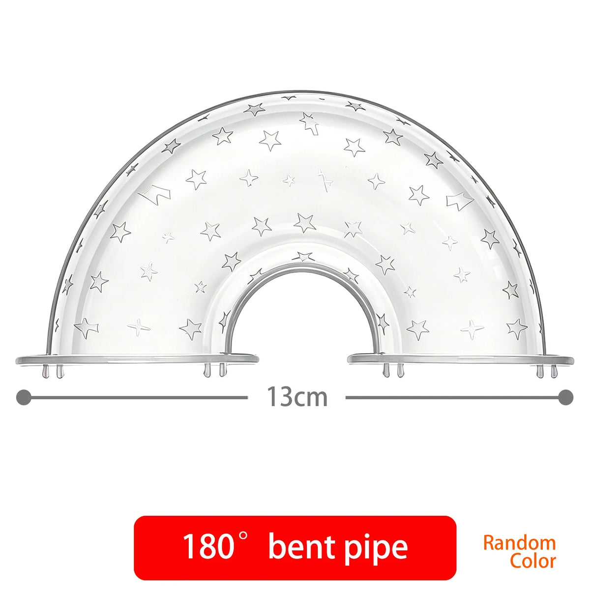 Silver 180 degree bent pipe for magnetic building tiles set