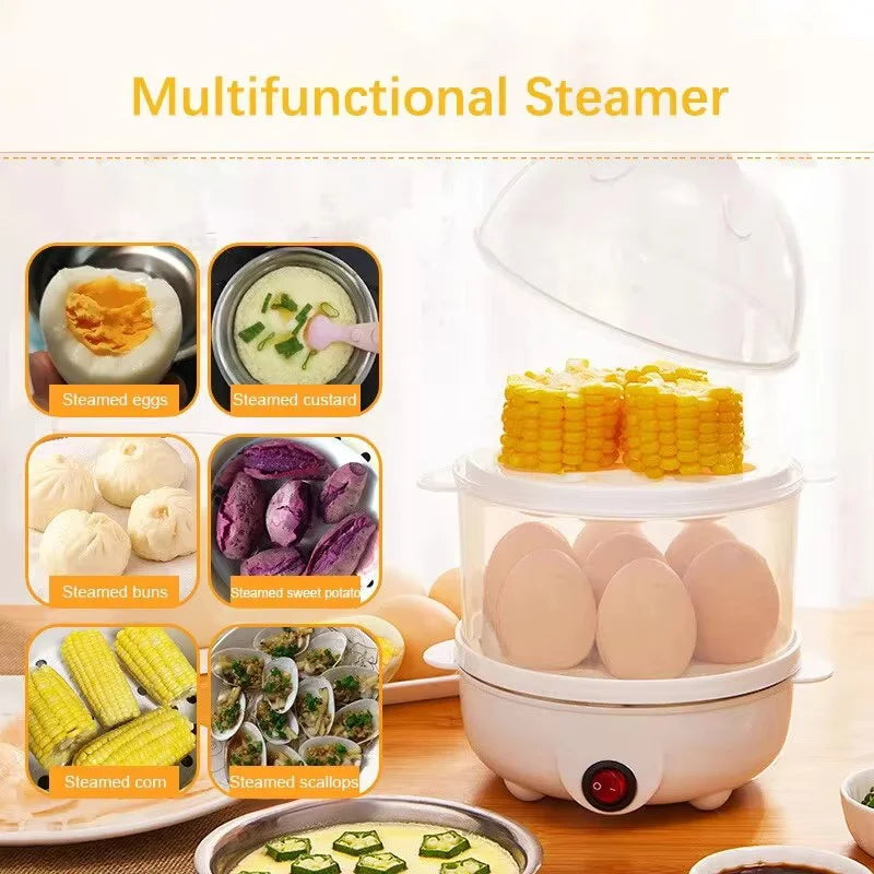 Double-Layer Electric Egg Cooker & Steamer