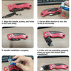 Folding Utility Knife with Built-In Blade Storage and Gut Hook