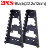 Two black heavy-duty ABS wrench organizer trays with multi-slot storage racks