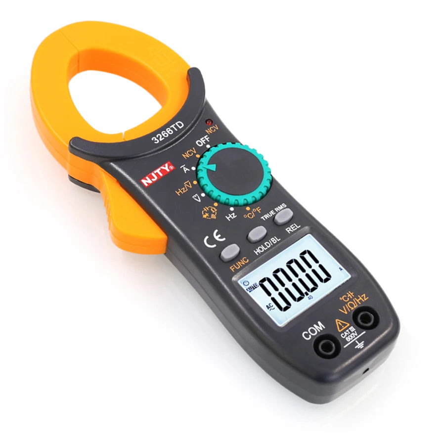 AC/DC Digital Clamp Meter with Temperature and Capacitance Testing