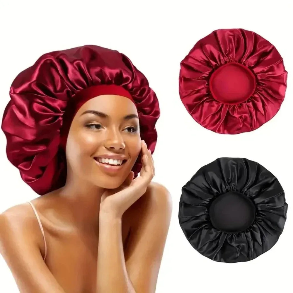 Satin Silk Hair Bonnet for Sleep and Styling