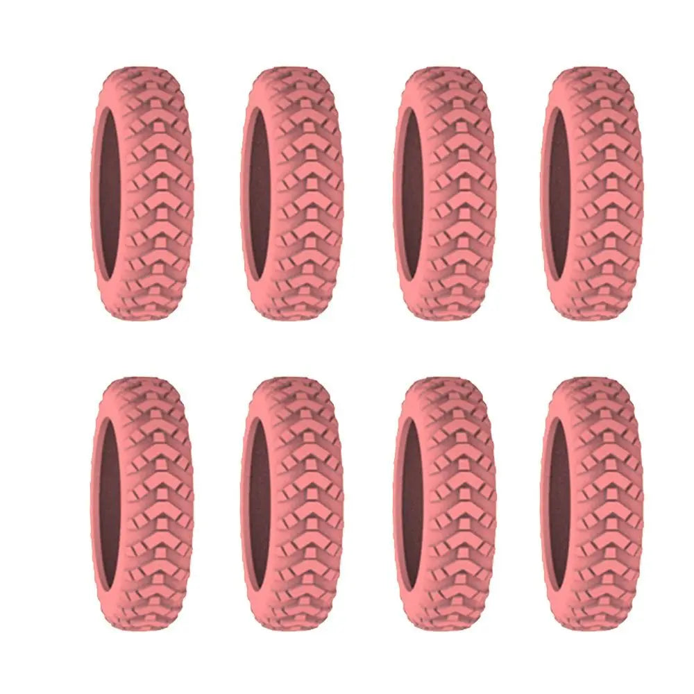 Silent Silicone Luggage Wheel Protectors (8-Pack)