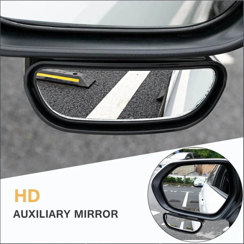 Adjustable Wide-Angle Convex Side Mirrors for Blind Spot Safety