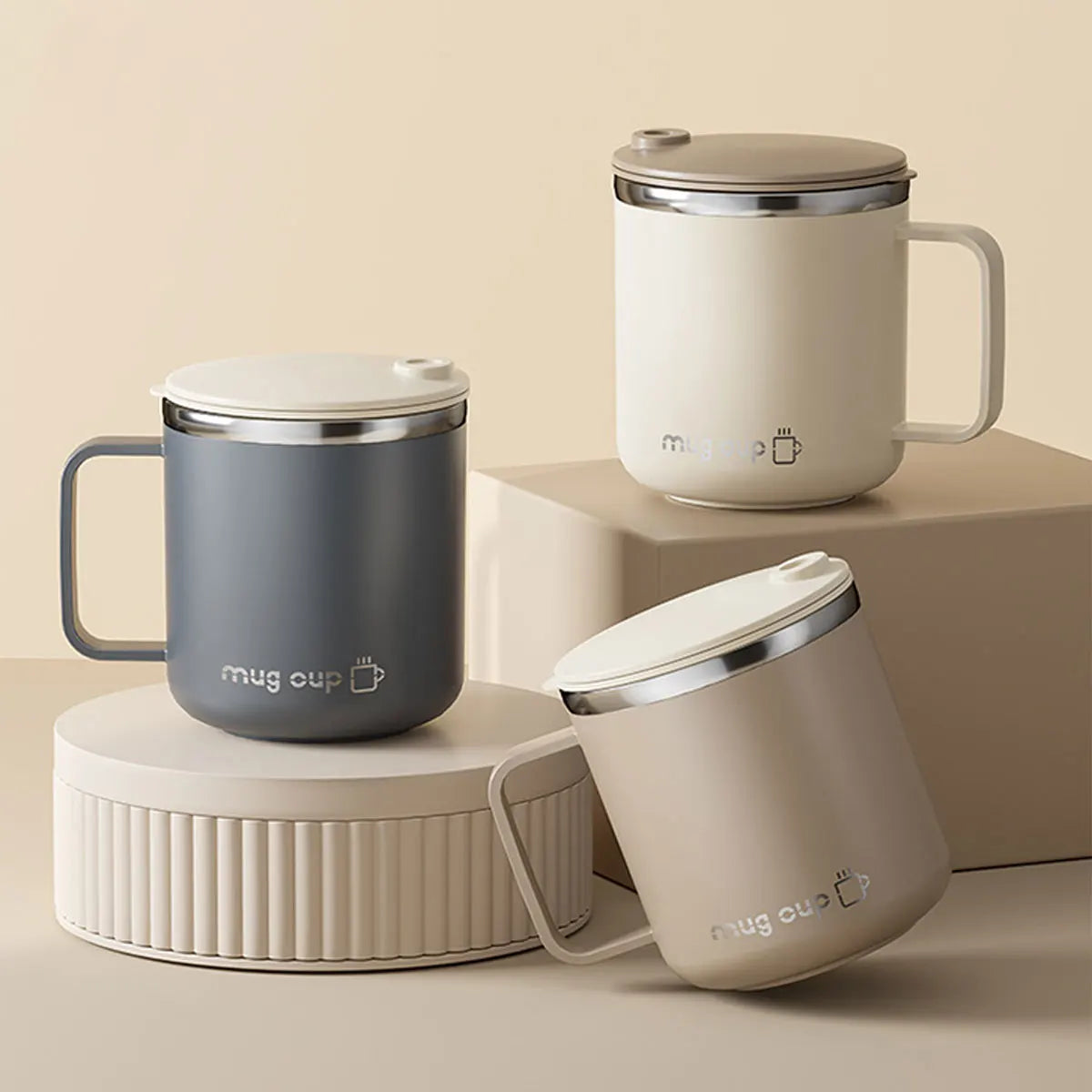Tasse à Café en Acier Inoxydable 304 Isolée avec Couvercle