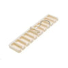 A beige multifunctional belt and tie organizer with a hanging rack for storage.