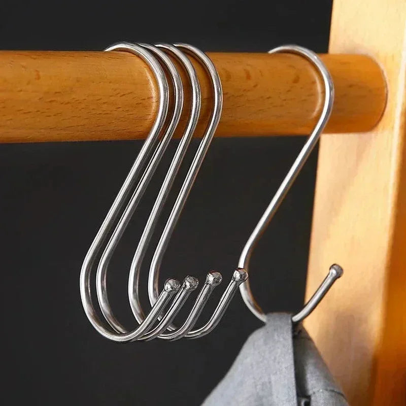 Stainless Steel S Hooks for Kitchen, Bathroom & Organizing