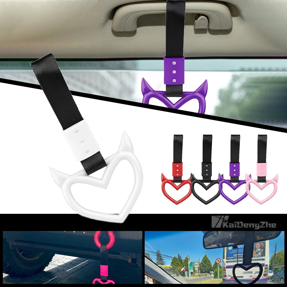 JDM Tsurikawa ring drift handle with strap shown in various forms and contexts