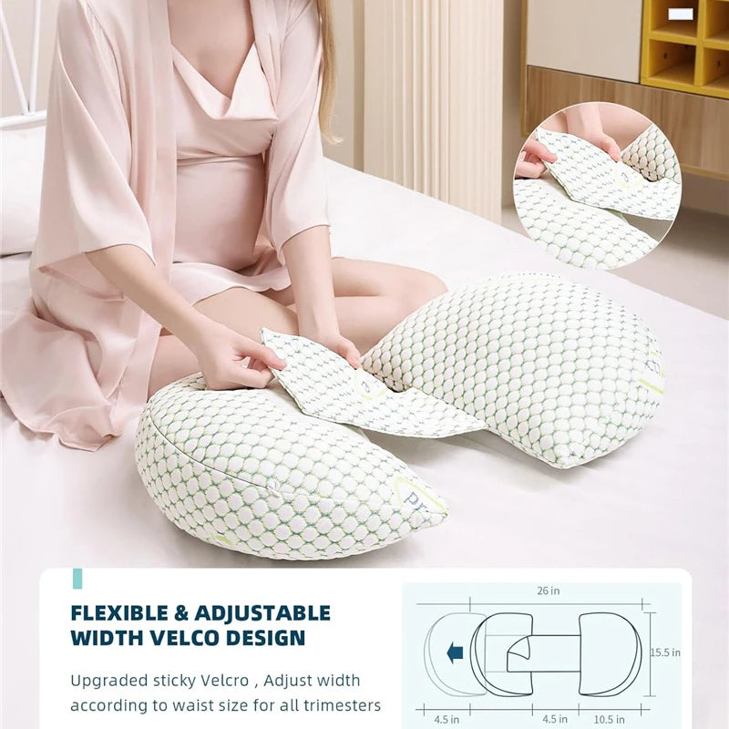 U-Shaped Maternity Body Pillow for Side Sleeping
