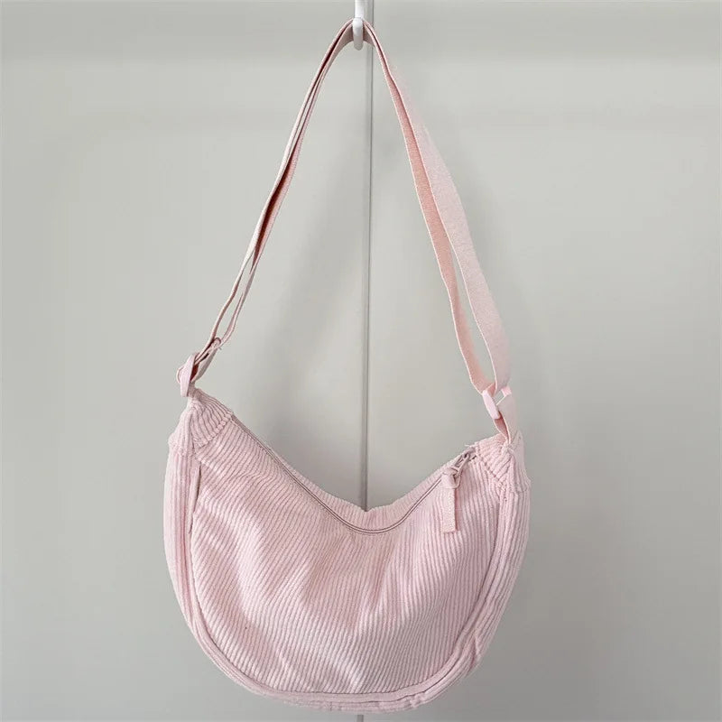 Women's Corduroy Hobo Shoulder Bag