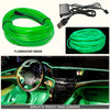 Flexible fluorescent green LED neon strip used for car interior ambient lighting display