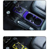 Black ABS gear shift panel and cup holder trim cover for Jeep Wrangler JL and Gladiator JT
