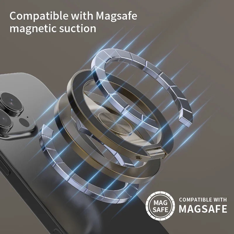 Foldable Magnetic Phone Stand with 360° Rotation