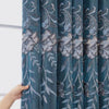 Nordic Embroidered Flower Double-Layer Curtain with Sheer Backing