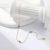 Gold-Plated Geometric Anklet with Extender