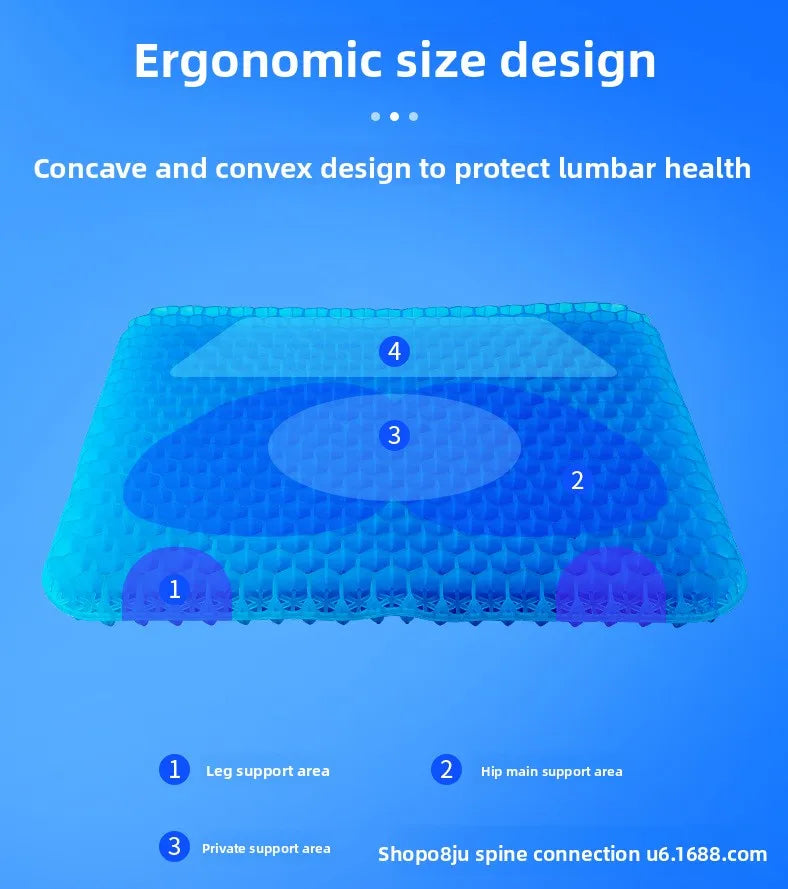 Cooling Gel Seat Cushion with Honeycomb Support