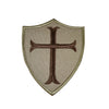 Knights Templar Cross Patch with Hook and Loop Backing
