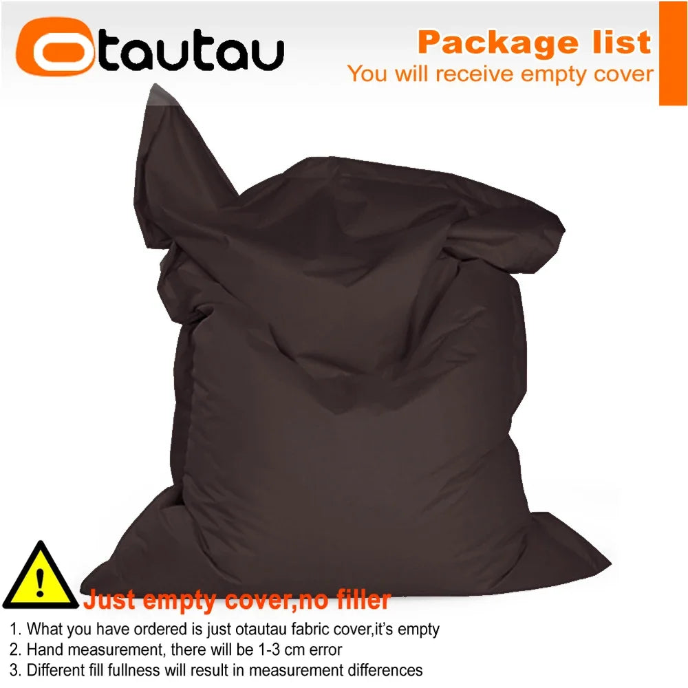 Waterproof Oxford Bean Bag Cover – Large Corner Pouf Shell (Filler Not Included)