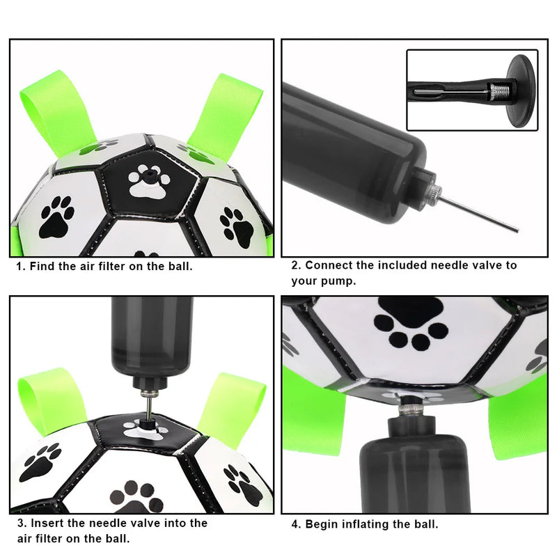 Interactive Fetch Ball with Grab Tabs for Dogs