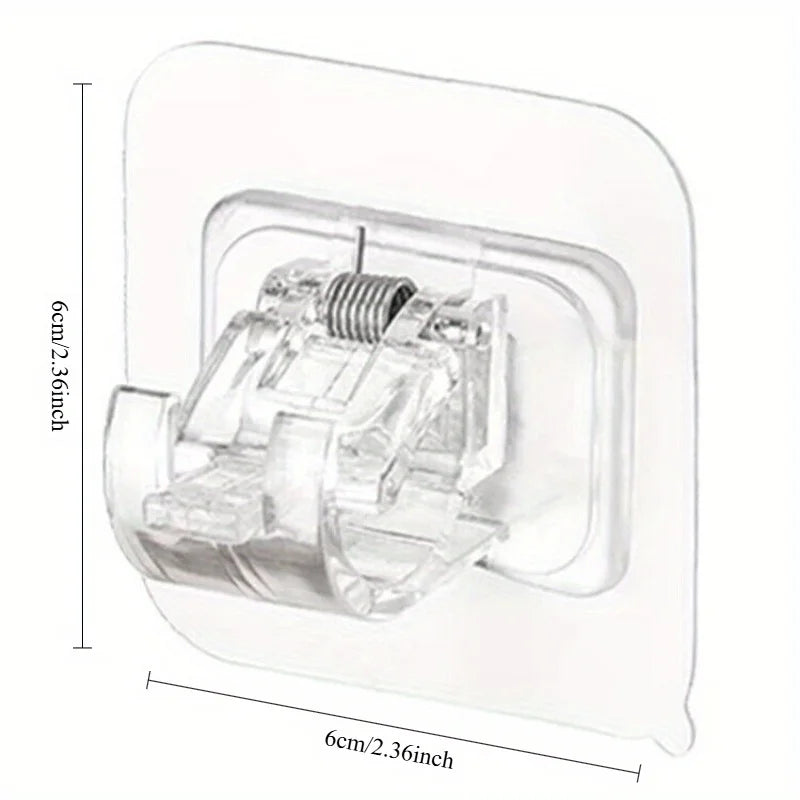 No-Drill Adhesive Curtain Rod Holders