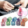 A collection of colorful compact portable sewing kits in various storage cases.