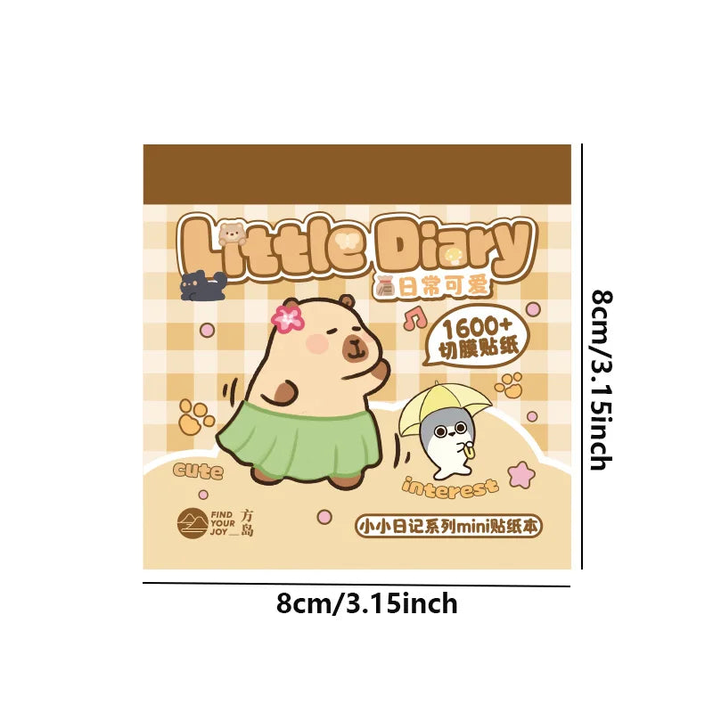 Cartoon PET Sticker Book for Journaling