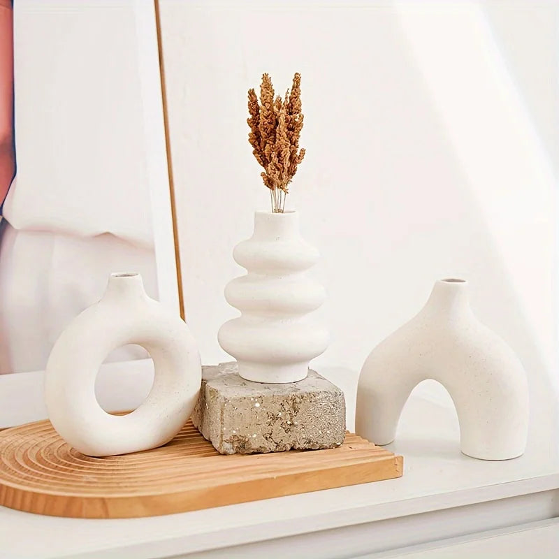 Bohemian Ceramic Vase Set for Home Decor