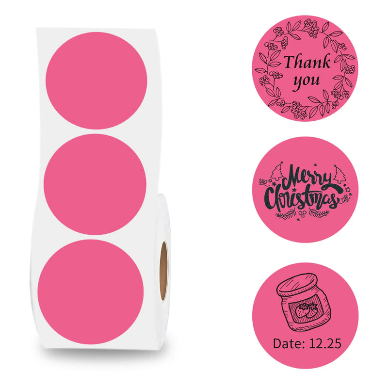 Round Thermal Sticker Labels - 600 Count per Roll