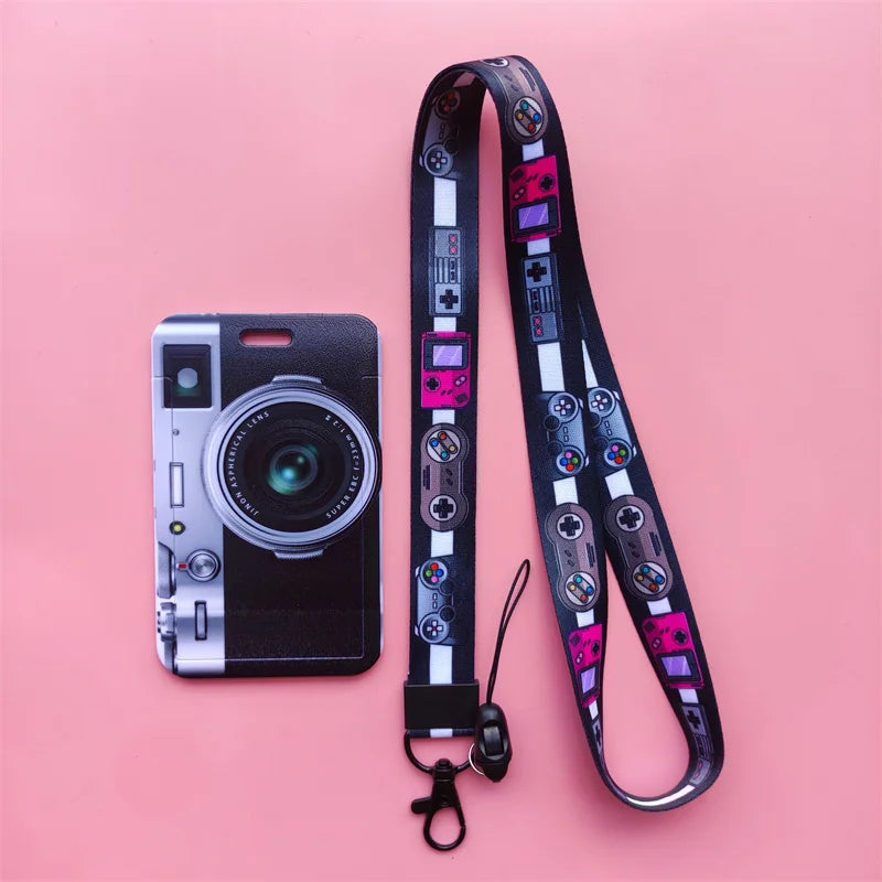 Retro Camera Card Holder with Lanyard