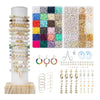 A collection of rainbow polymer clay beads and letters for DIY jewelry making, displayed in various colors and shapes.