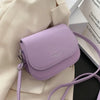 Solid Color Saddle Crossbody Bag