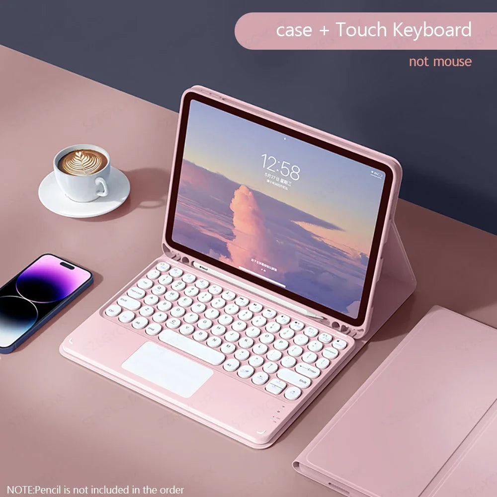 iPad Keyboard Case with Bluetooth Mouse