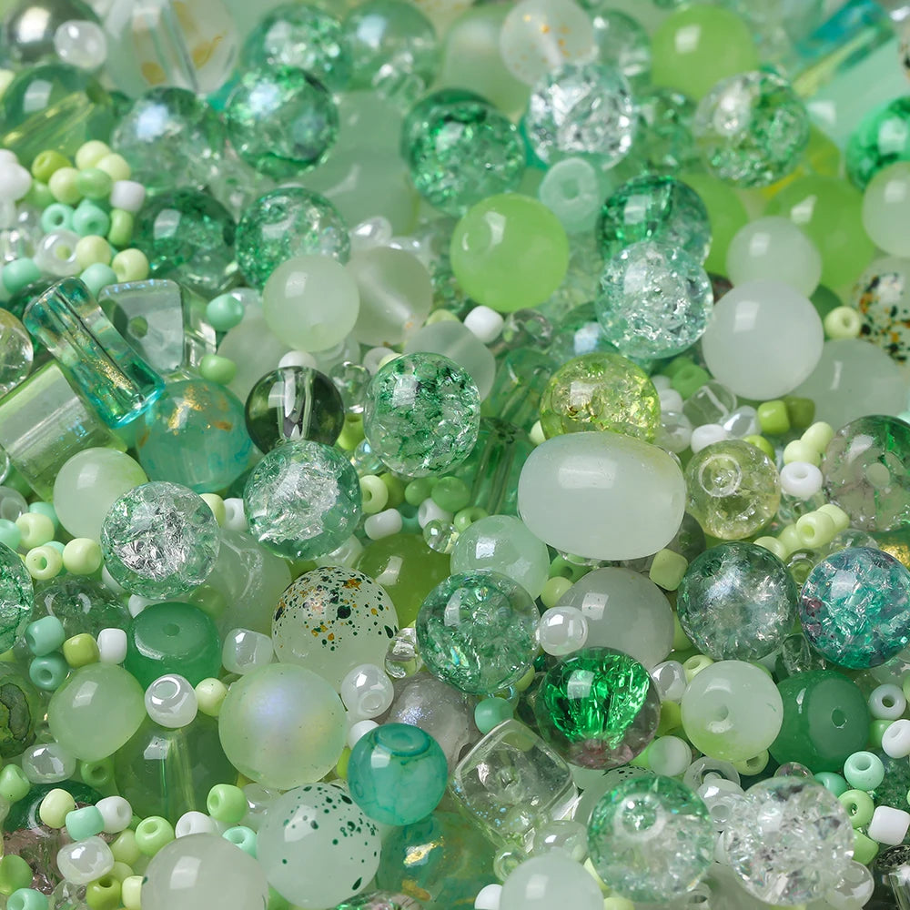 50g Colorful Glass Mix Beads for Jewelry Making