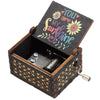 Wooden Hand-Crank Music Box - 'You Are My Sunshine' Engraved Keepsake Gift