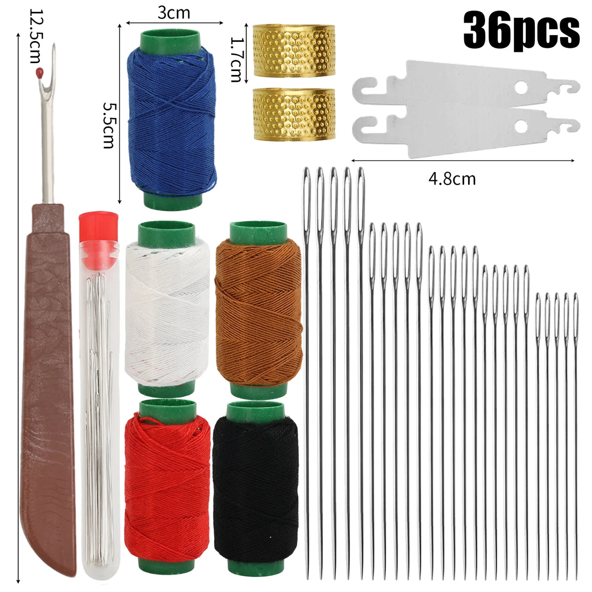 Complete Sewing and Embroidery Kit with Needles, Thread, and Accessories