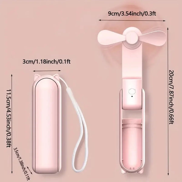 Foldable USB Rechargeable Handheld Fan