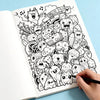 Adult Decompression Graffiti Coloring Book with 22 Unique Patterns